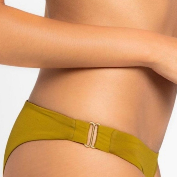 NWT L*Space Rosemary Bitsy Cut skimpy bikini bottom size S chartreuse green - Picture 2 of 12